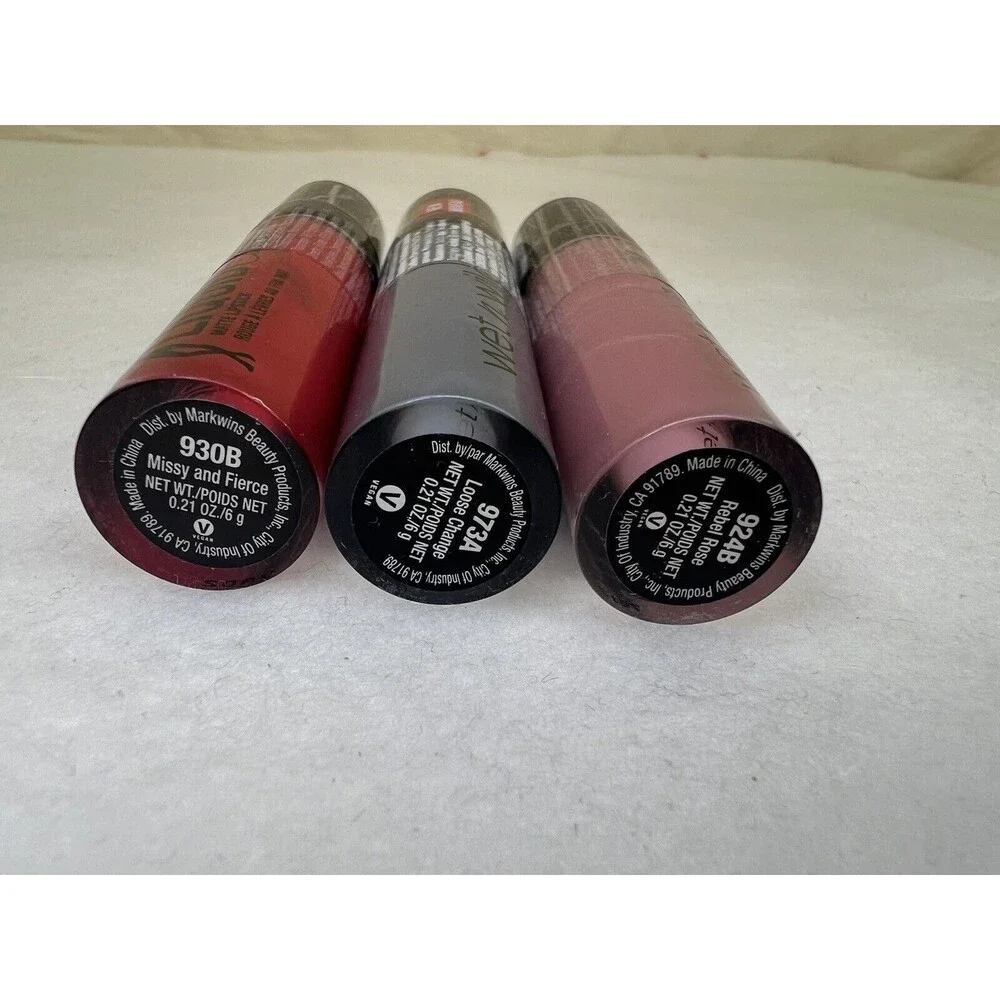 Lot Of 3 wet n wild MegaLast, Liquid Catsuit, Matte Lipstick #930B #973A #924B‎